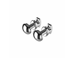 BELRAD handdoekknoppen voor handdoekradiator – 2 stuks – Chroom