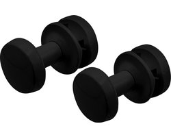 BELRAD handdoekknoppen voor handdoekradiator – 2 stuks – Zwart