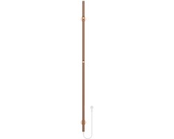 BELRAD ROD STAAFHANDDOEKDROGER - ELEKTRISCH - ENKEL - 60W - Ø2,5CM - 150X6,3X12,7 CM - GEBORSTELD KOPER