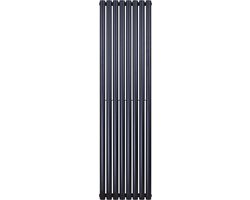 BELRAD Verticale designradiator ovaal dubbel 1800x472mm - Zwart - 8 elementen - 1640W