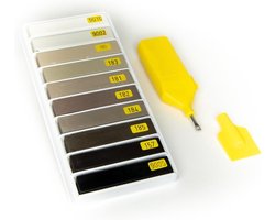 Beltraco - Set hardwas kleurenserie 740 vintage kleuren inclusief smelter voor reparatie van parket, laminaat, meubels, trappen, werkbladen voor gelakte en kunststof oppervlakken.