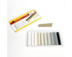 Beltraco - Set meubel-reparatiewas - wit/grijskleuren naar RAL serie 750 - incl. spatel