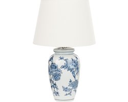 BELUSO - Tafellamp - Wit/Blauw - Porselein