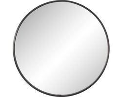 Ben Callisto Spiegel - Ø 80x4,5 cm - Voorgemonteerd - Zwart - Badkamerspiegel - Wandspiegel