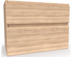 Ben Tendenza Wastafel Onderkast - 80x44.5x60 cm - Urban Oak - Badkamerkast - Wastafelmeubel met Uitsparing