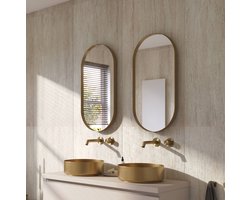 Ben Vita ovale spiegel 40x80 cm Mat Goud