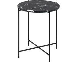 Bendt Bijzettafel 'Josje' Zwart Marmer, Ø42cm