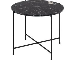 Bendt Bijzettafel 'Josje' Zwart Marmer, Ø52cm