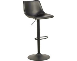 Bendt Draaibare Barkruk 'Xanthe' PU, kleur Zwart (zithoogte 61-83cm)