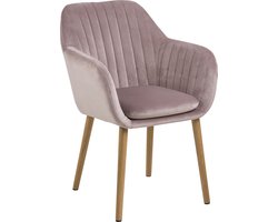 Bendt Eetkamerstoel 'Albin' Velvet, kleur Dusty Rose