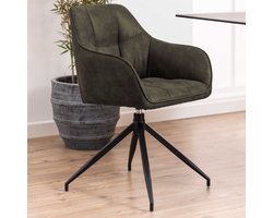 Bendt Eetkamerstoel Brenda, Draaibaar, kleur Olijfgroen