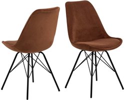 Bendt Eetkamerstoel 'Liva' Rib, kleur Koper