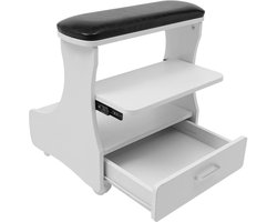 Benelux Select Pedicure Stoel - Pedicurestoel – Pedicure Meubel – Met Wielen – Opberglade – Multi-inzetbaar - 52 x 41 x 55 cm