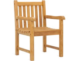 Benoa Blokstoel Teakhout - Extra Stevig - Teakhouten Tuinstoelen - Weersbestendige Tuinstoel - Wooden Garden Chair - Blokstoel Buiten - Teakhouten Blokstoelen 60cm - Eetkamerstoelen Buiten - Tuinstoel Teakhout - Tuinstoel - Tuin Stoel met Armleuning