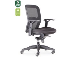 BENS 803-Bsc-3 - Ergonomische bureaustoel – Bureaustoelen voor volwassenen - Extra stevige ondersteuning voor lang zitten – 3D verstelbare armleuningen en ergonomische rugleuning – ARBO en GREENGUARD Gold – Thuiswerk en kantoor – Zwart