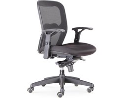 BENS 803-Bsc-3 Zwart - Ergonomische Bureaustoel Zwart - 3D armleuningen - Robuuste Bureaustoel - GREENGUARD GOLD - Voldoet aan ARBO normen
