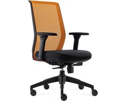 BENS 837-Ergo-4 Oranje - Ergonomische Bureaustoel - Ergo Mechaniek - GREENGUARD GOLD - Voldoet aan NEN-EN1335 & ARBO normen