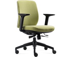 BENS 917-Ergo-1 Groen - Ergonomische Bureaustoel - Volledig Stoffen Bekleding - GREENGUARD GOLD - Voldoet aan NEN-EN1335 & ARBO normen