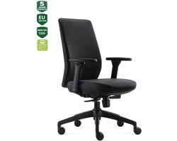 BENS 918-Ergo-4 Zwart - Luxe Ergonomische Bureaustoel - Volledig Stoffen Bekleding - GREENGUARD GOLD - Voldoet aan NEN-EN1335 & ARBO normen