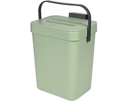 Benson - Afvalbakje - groen - met deksel - 3 lt.