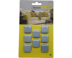 Benson Antikras meubelbeschermers - PTFE - 24 x 24 mm - met plakstrip - 8 stuks