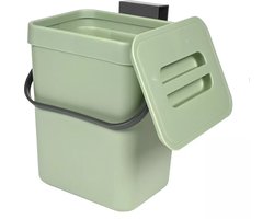 Benson Compacte groene prullenbak - 3 liter - veelzijdig en lichtgewicht