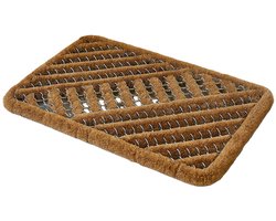 Benson Deurmat - staaldraad/kokos - extra zwaar - 40 x 60 cm - bruin - droogloopmat