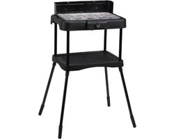 Benson Elektrische 2-in-1 BBQ - Binnen en buiten - Traploze thermostaat - Windscherm - 39x23 cm