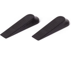 Benson Flexibele deurstopper - PVC - 2 stuks - zwart - 100 kg draagkracht