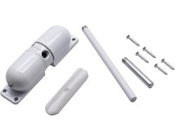 Benson Geruisloze en energiebesparende deursluiter - wit - eenvoudig te installeren - zamac