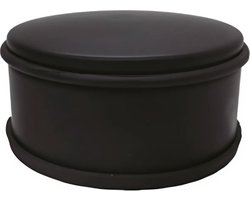 Benson Home Deurstopper voor binnendeuren - zwart - rond - 1,2 kg - 12 x 6 cm - met rubberen rand