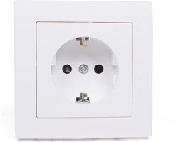 Benson Inbouw stopcontact - randaarde - strak design - wit