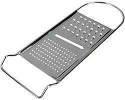 Benson - Keuken rasp plat - 11 x 31 cm - zilver - chroom