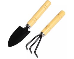 Benson Mini tuingereedschap set - 2-delig - houten handvat - compact formaat
