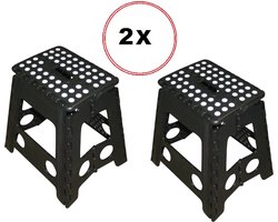 Benson Opvouwbare Kruk Zwart/Wit - 2 Stuks