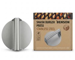Benson Pro hamburgerpers - smash burger press - RVS - Ø 13,7 cm