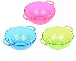 Benson Rond plastic vergiet - ø 15 cm - kleurrijke mix - blauw, geel, roze