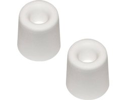 Benson Ronde deurstopper - wandmontage - rubber - 30 mm hoog - Ø 40 mm - wit - 2 stuks