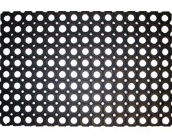 Benson Rubberen deurmat - klassiek ontwerp - anti-slip - waterbestendig - 40 x 60 cm - zwart