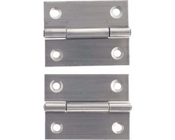 Benson RVS Scharnieren - 50.8 mm - Inclusief Schroeven - 2 stuks