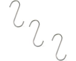 Benson S-Haak Chroom - 100 mm - 3 stuks