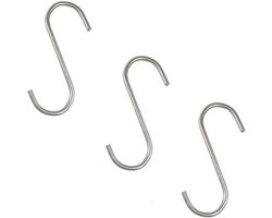 Benson S-haken / ophanghaken - 15x stuks - metaal - ophanghaakjes