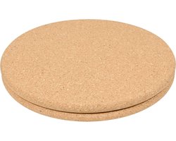 Benson Set van 2 kurken pannenonderzetters - hittebestendig - diameter 20 cm - milieuvriendelijk