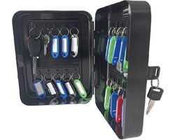 Benson sleutelkastje - zwart - 20 sleutels - metaal - 20 x 16 x 7.5 cm