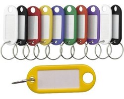 Benson Sleutellabels - gekleurd - 20x stuks - sleutelhangers - labels
