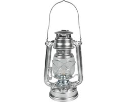 Benson Stormlantaarn - zilver - op brandstof - 8 x 25 cm - retro campinglamp