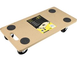 Benson Verhuis trolley/hondje - meubelroller - met handvat - MDF - 200 kg - 58 x 30 cm