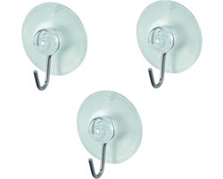 Benson Zuignap met Haak Set - Transparant - Ø 30 mm - 12 delig