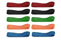 Bento riem - 10 Stuks - Bevestigingsriemen - Polyester - Elastische band voor lunchboxen - Lunchbox elastieken voor buiten - Bevestigingslus voor bento-boxen - Afdichtbanden - Voor picknicks, barbecues en kamperen - 2,5cm Breed - 5 Kleuren