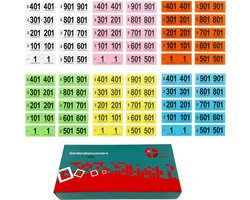 Benza - Garderobenummers cloakroom – Set 1 t/m 1000 – Dubbele Tickets - 6 kleuren